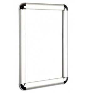Round Cornered Silver 25mm Snap Frames with shiny corners Round Cornered Silver 25mm Snap Frames with shiny corners