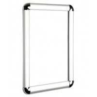 A5 Silver Round Corner 25mm Snap Frame