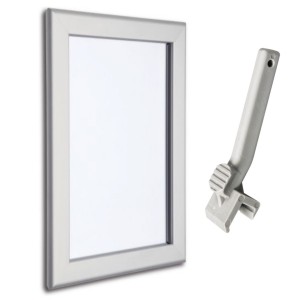 Silver 42mm Tamper Resistant Poster Snap Frames Silver 42mm Tamper Resistant Poster Snap Frames