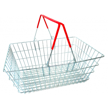 Basket Set with Mobile Plinth, Containing 20 Bonded Wire Baskets