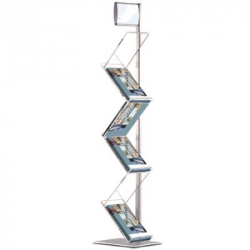A4 Zig Zag Brochure Stand with Header