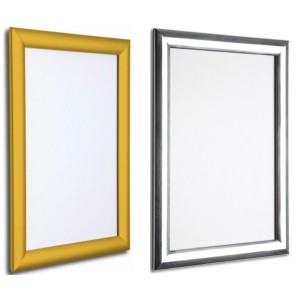 Gold and Polished Silver 25mm Snap Frames Gold and Polished Silver 25mm Snap Frames