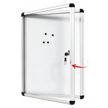 490mm x 360mm Lockable Magnetic Notice Board